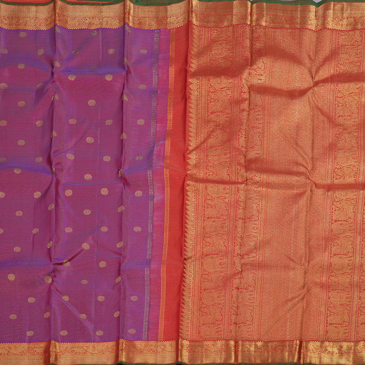 Hayagrivas Purple Vairaoosi Kanjivaram Silk Saree with Red Border BBD855I2-1