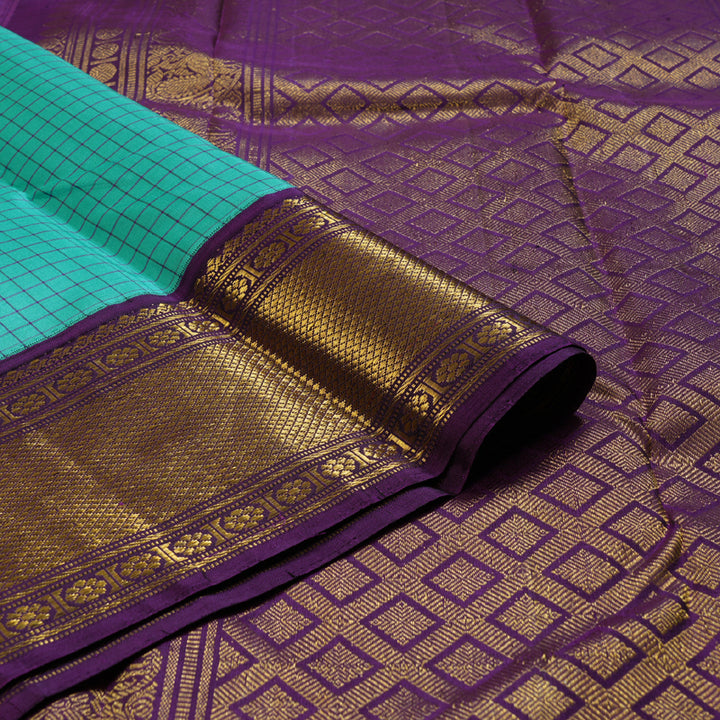 Hayagrivas Handloom Kanjivaram Silk Saree in Serene Sky Blue BBD858I4-1