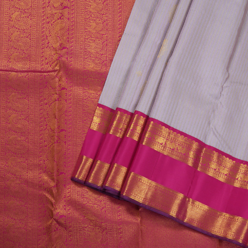 Hayagrivas Powder Pink Kanjivaram Silk Saree with Pink Border BBD859I2-3