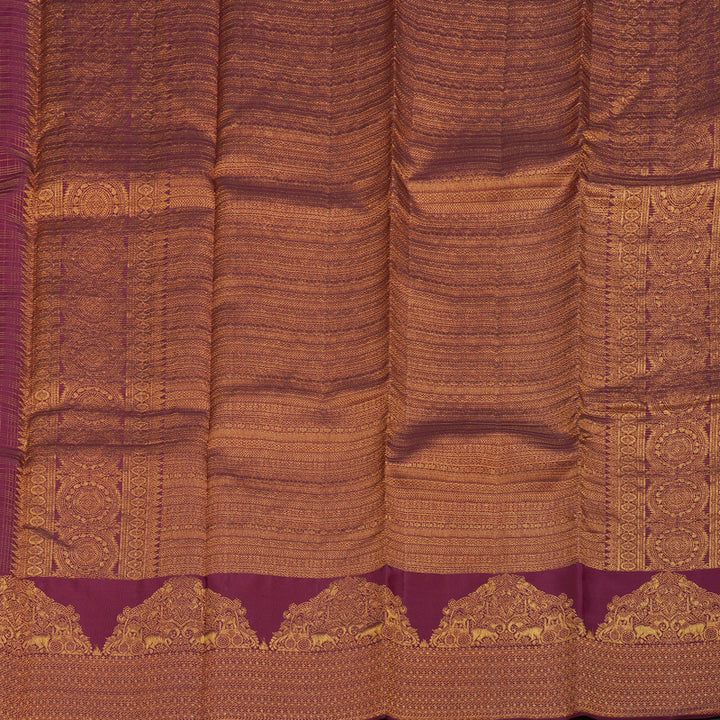 Hayagrivas Maroon Handloom Kanjivaram Silk Saree BBD859I6-2