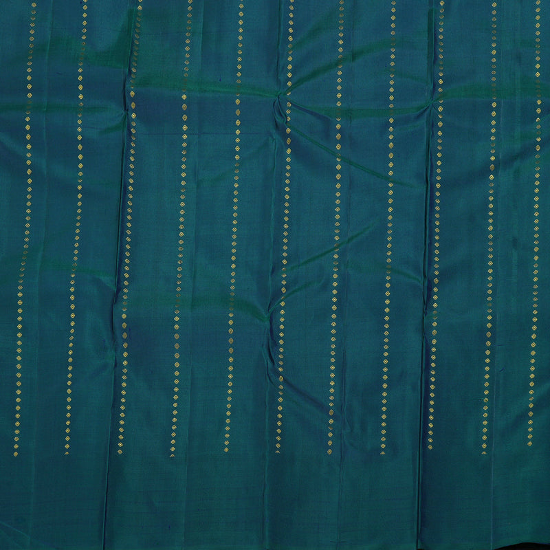 Hayagrivas Purplish Blue Handloom Kanjivaram Silk Saree with Peacock Blue Border BBD866I1-1