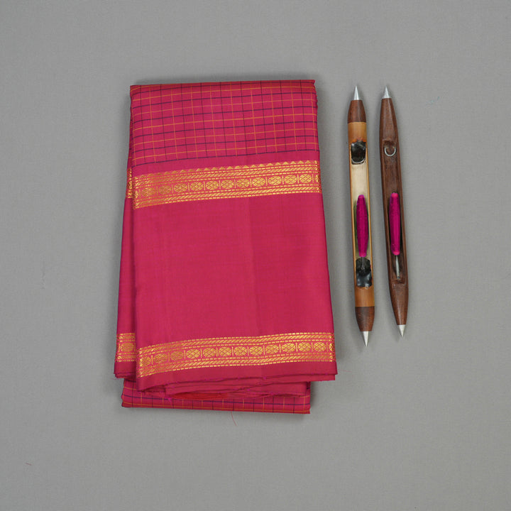 Hayagrivas Handloom Deep Pink Kanjivaram Silk Saree BBD869I2-1