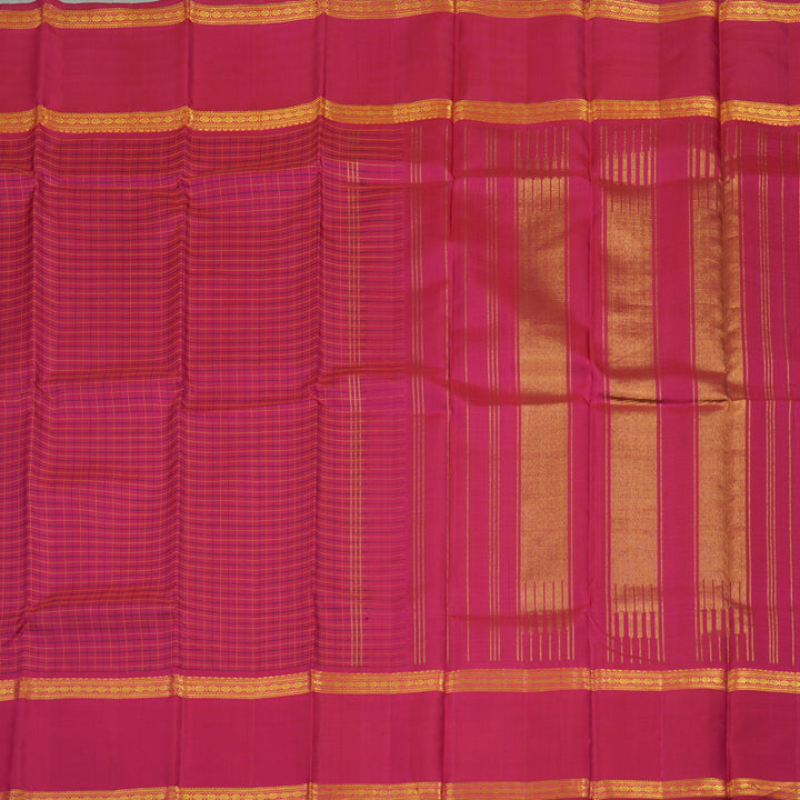 Hayagrivas Handloom Deep Pink Kanjivaram Silk Saree BBD869I2-1