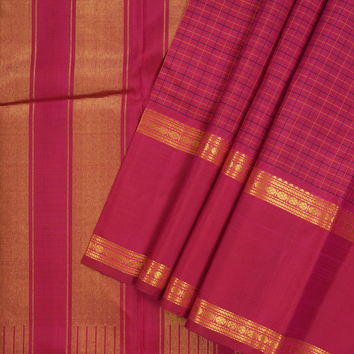 Hayagrivas Handloom Deep Pink Kanjivaram Silk Saree BBD869I2-1