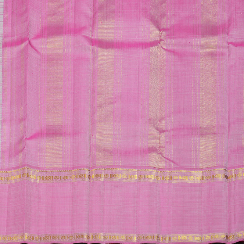 Hayagrivas Light Pastel Green Kanjivaram Silk Saree with Yellow And Rose Pink Border BBD871I1-1