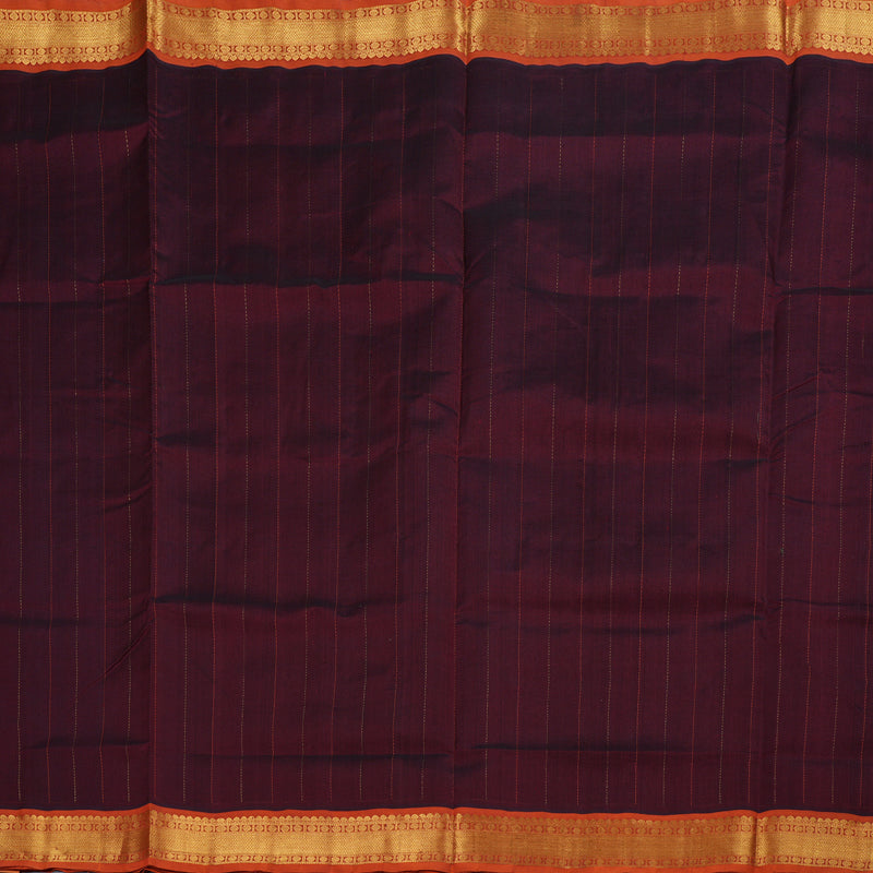 Hayagrivas Handloom Wine Maroon With Orange Handloom Silk Cotton Saree BBD889I10-1