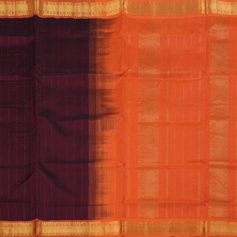 Hayagrivas Handloom Wine Maroon With Orange Handloom Silk Cotton Saree BBD889I10-1