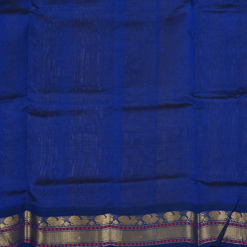 Hayagrivas Handloom Mild Khaki With Blue Silk Cotton Saree BBD890I2-1