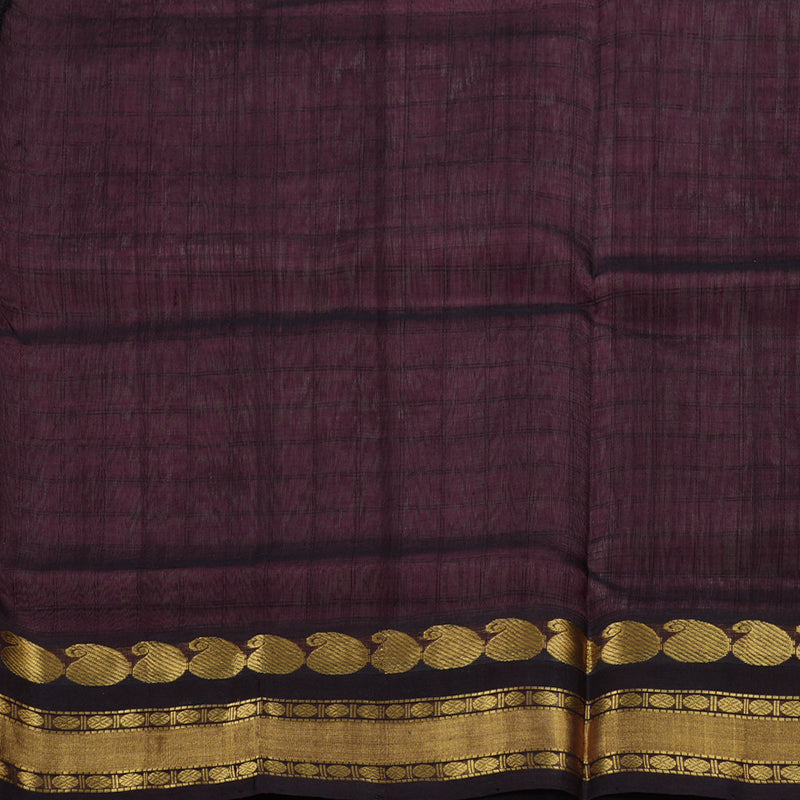 Hayagrivas Handloom Korvai baby Pink With Brown Silk Cotton Saree BBD890I4-9