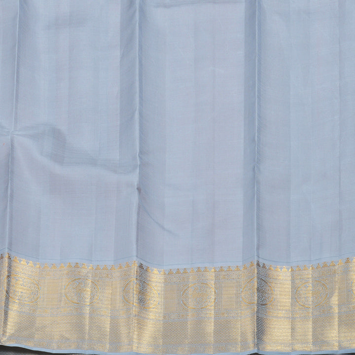 Hayagrivas Handloom Peach With Grey Kanjivaram Silk Saree BBD894I1-2