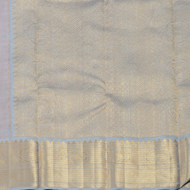 Hayagrivas Handloom Peach With Grey Kanjivaram Silk Saree BBD894I1-2