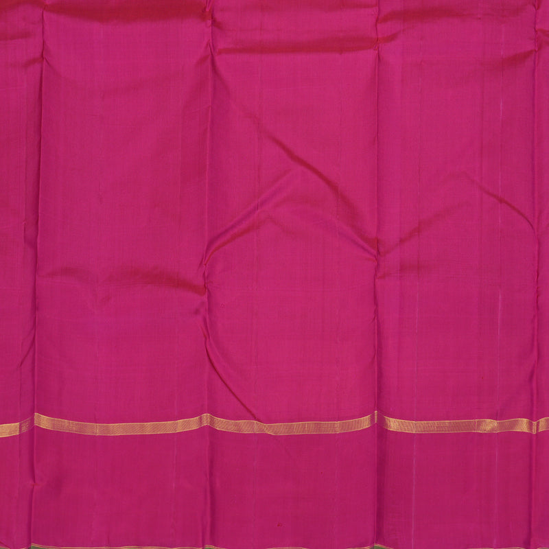 Hayagrivas Beige Handloom Kanjivaram Silk Saree with Dark Pink Border BBD905I8-1