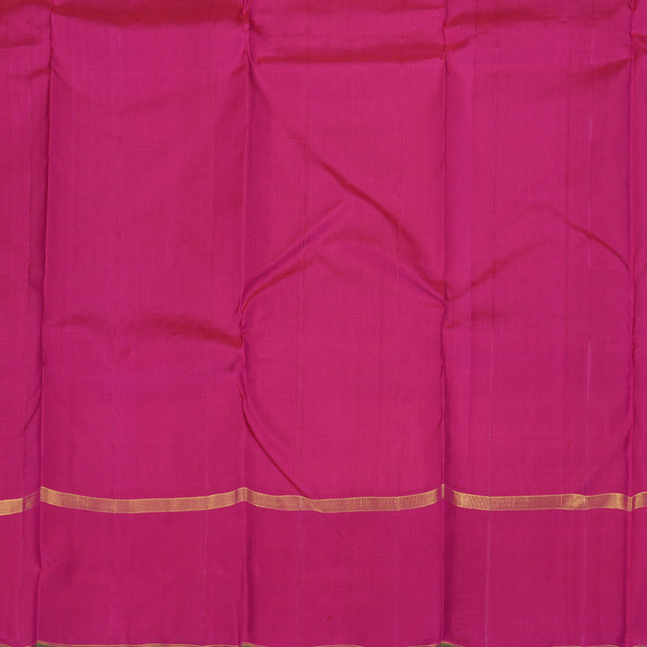Hayagrivas Beige Handloom Kanjivaram Silk Saree with Dark Pink Border BBD905I8-1