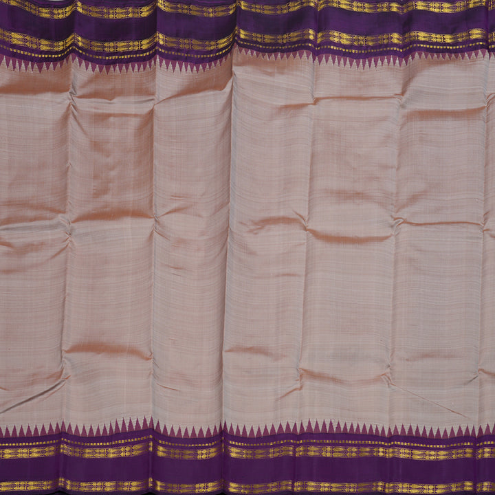 Hayagrivas Handloom Onion Pink With Purple Kanjivaram Silk Saree BBD907I5-1