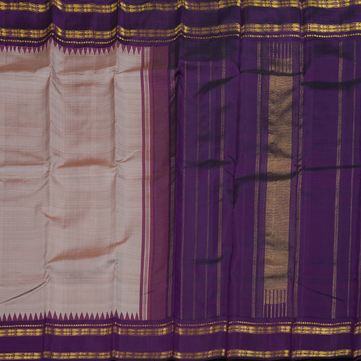 Hayagrivas Handloom Onion Pink With Purple Kanjivaram Silk Saree BBD907I5-1