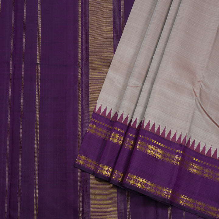 Hayagrivas Handloom Onion Pink With Purple Kanjivaram Silk Saree BBD907I5-1