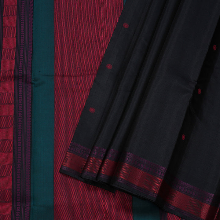 Hayagrivas Black Kanjivaram Silk Saree BBD919I2-1