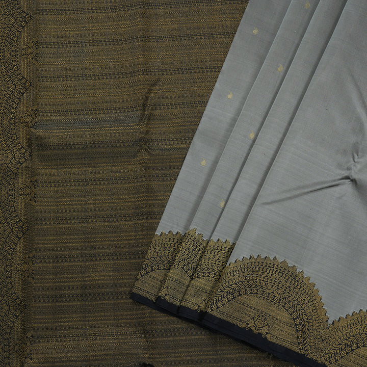 Hayagrivas Handwoven Kanjivaram Turning Border Silk Saree BBD920I4-1