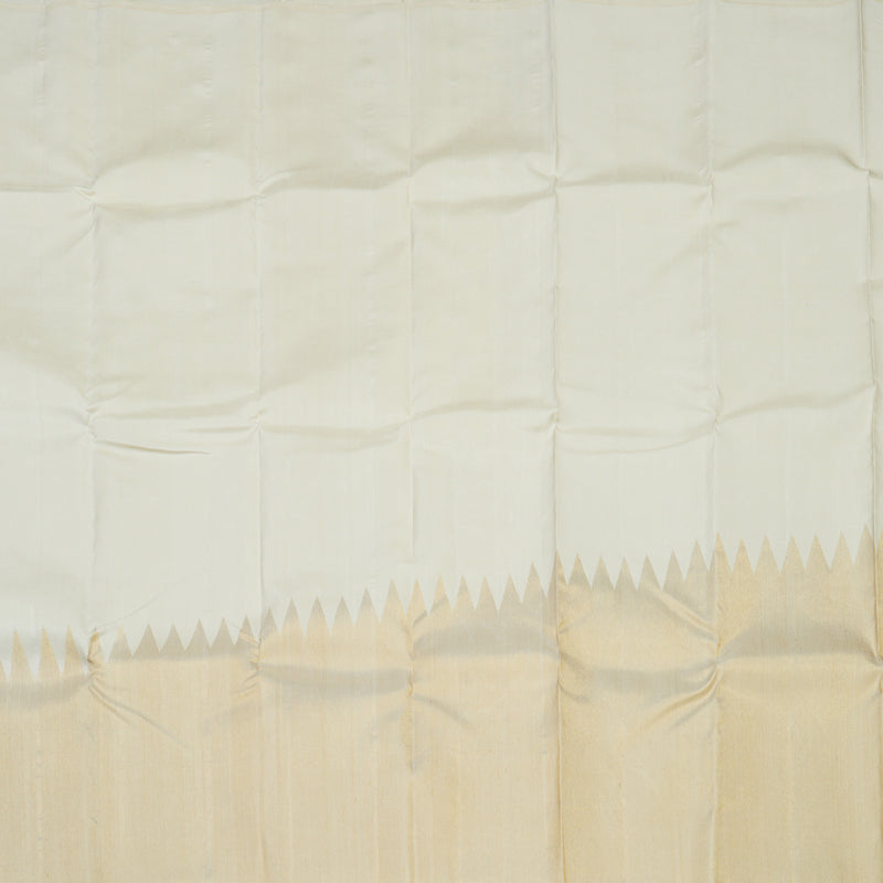 Hayagrivas Handloom Half-White Kanjivaram Silk Saree BBD923I2-1