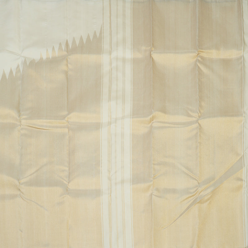 Hayagrivas Handloom Half-White Kanjivaram Silk Saree BBD923I2-1