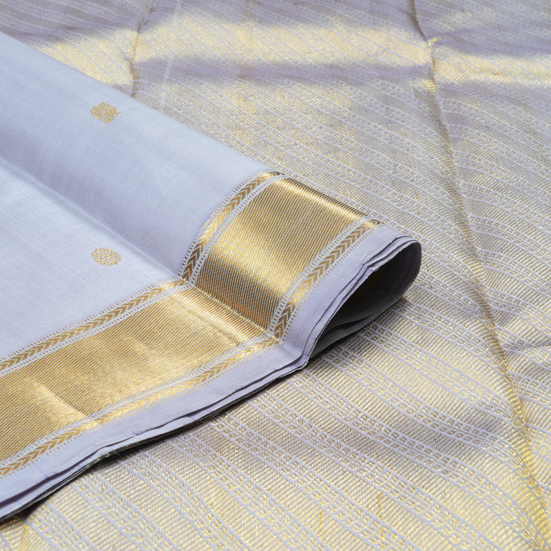 Hayagrivas Silver Grey Handloom Kanjivaram Silk Saree BBD932J1-4