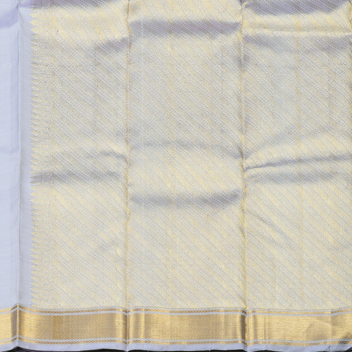 Hayagrivas Silver Grey Handloom Kanjivaram Silk Saree BBD932J1-4