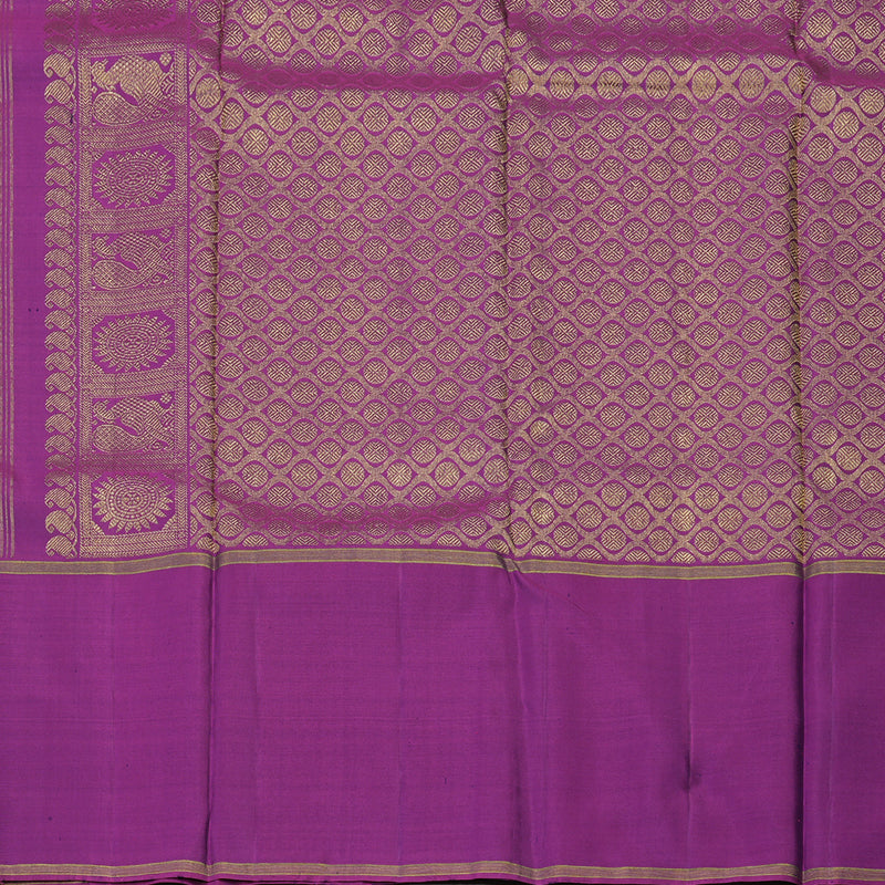 Hayagrivas Handloom Navy Blue Kanjivaram Silk Saree with Ganga Jamuna border BBD947J10-3