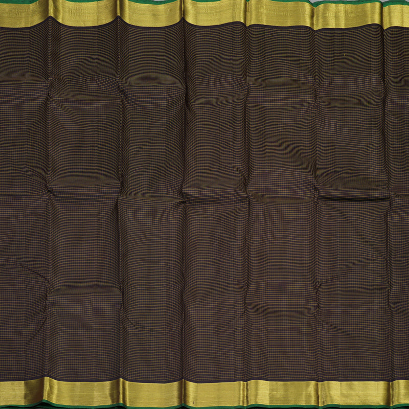 Hayagrivas Handloom Dark Chocolate Brown Kanjivaram Silk Saree BBD947J11-3