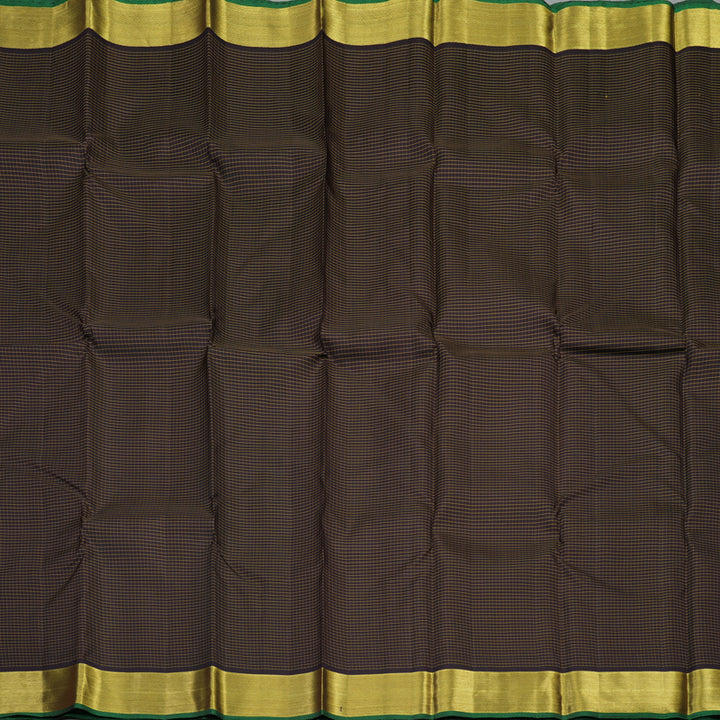 Hayagrivas Handloom Dark Chocolate Brown Kanjivaram Silk Saree BBD947J11-3