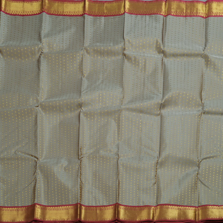 Hayagrivas Beige Kanjivaram Silk Saree with Nice Pink Border BBD947J12-1