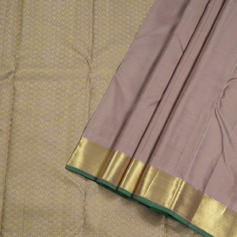 Hayagrivas Light Chocolate Brown Handloom Kanjivaram Silk Saree BBD947J13-2