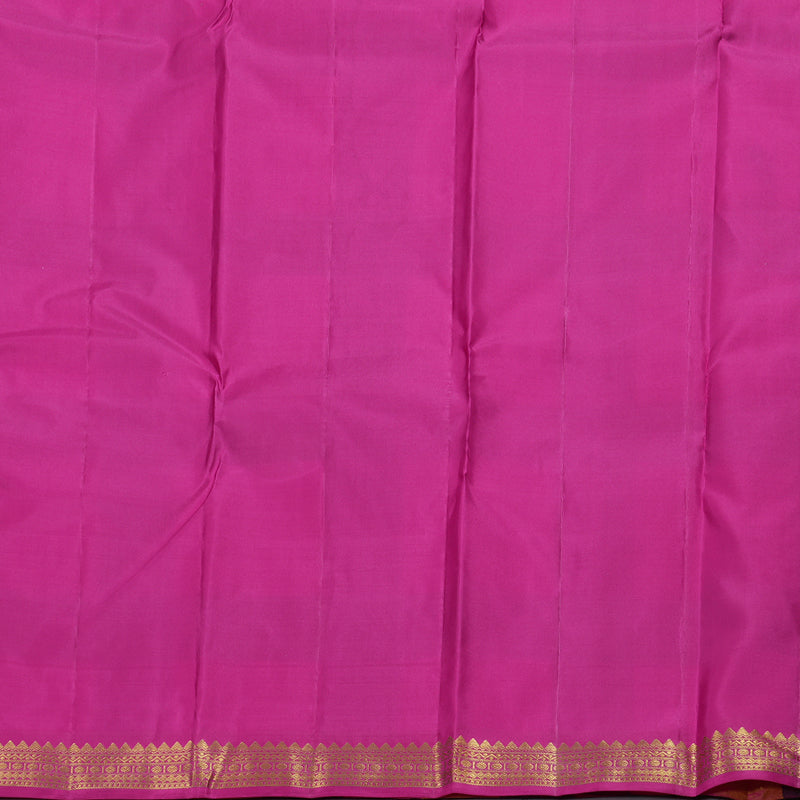 Hayagrivas Multi Color Checks Kanjivaram Silk Saree with Pink Border BBD947J3-2