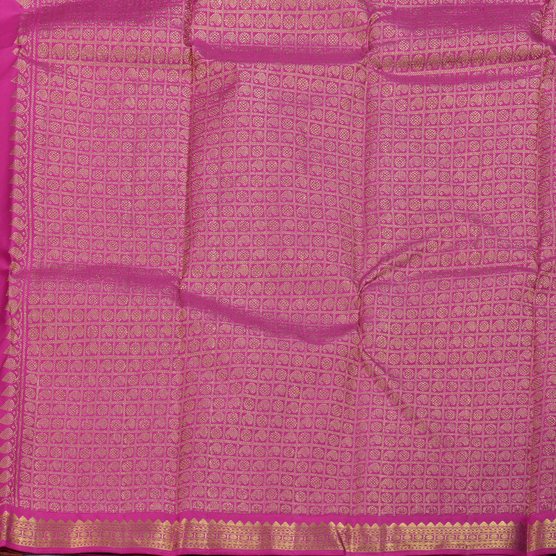 Hayagrivas Multi Color Checks Kanjivaram Silk Saree with Pink Border BBD947J3-2