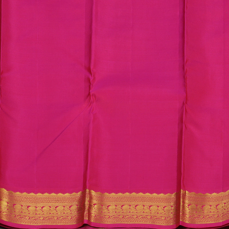 Hayagrivas Handloom Araku Maroon Kanjivaram Silk Saree with Rani Pink border BBD947J5-8