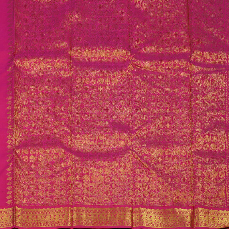 Hayagrivas Handloom Araku Maroon Kanjivaram Silk Saree with Rani Pink border BBD947J5-8