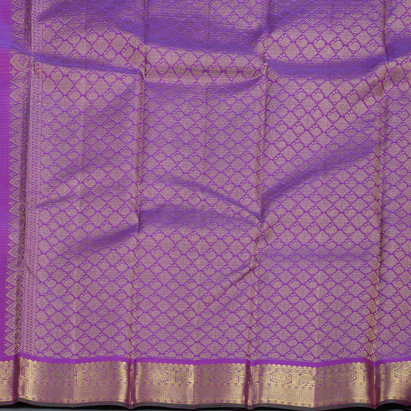 Hayagrivas Purple Kanjivaram Silk Saree with Purple Border BBD947J6-3