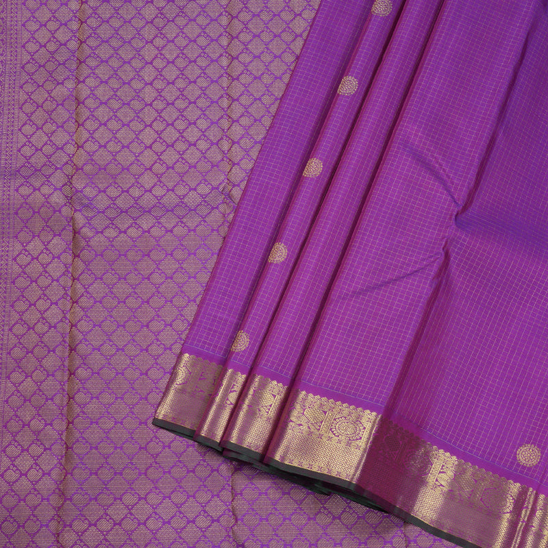 Hayagrivas Purple Kanjivaram Silk Saree with Purple Border BBD947J6-3