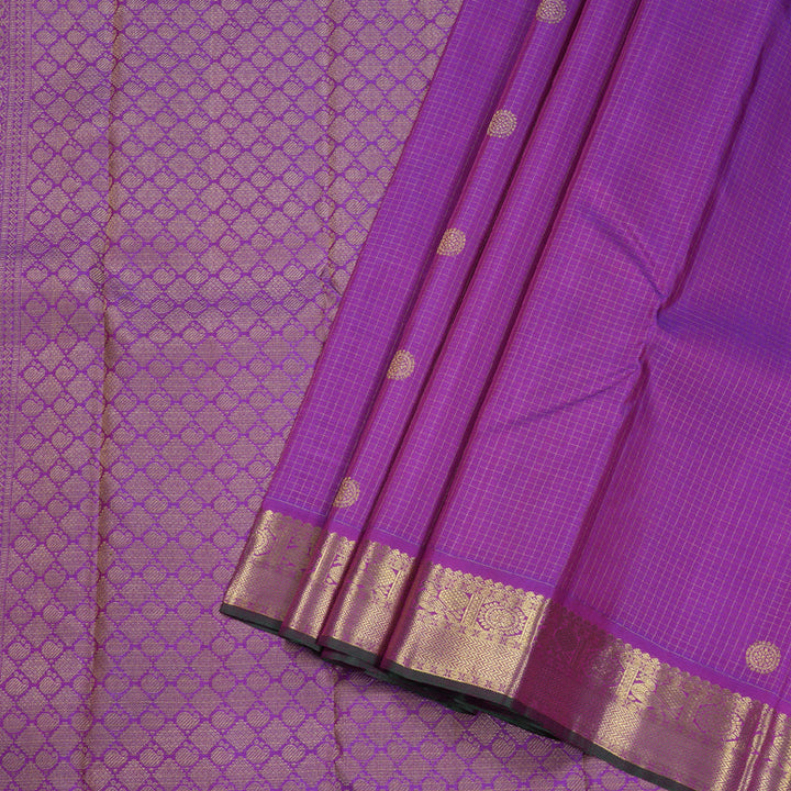 Hayagrivas Purple Kanjivaram Silk Saree with Purple Border BBD947J6-3