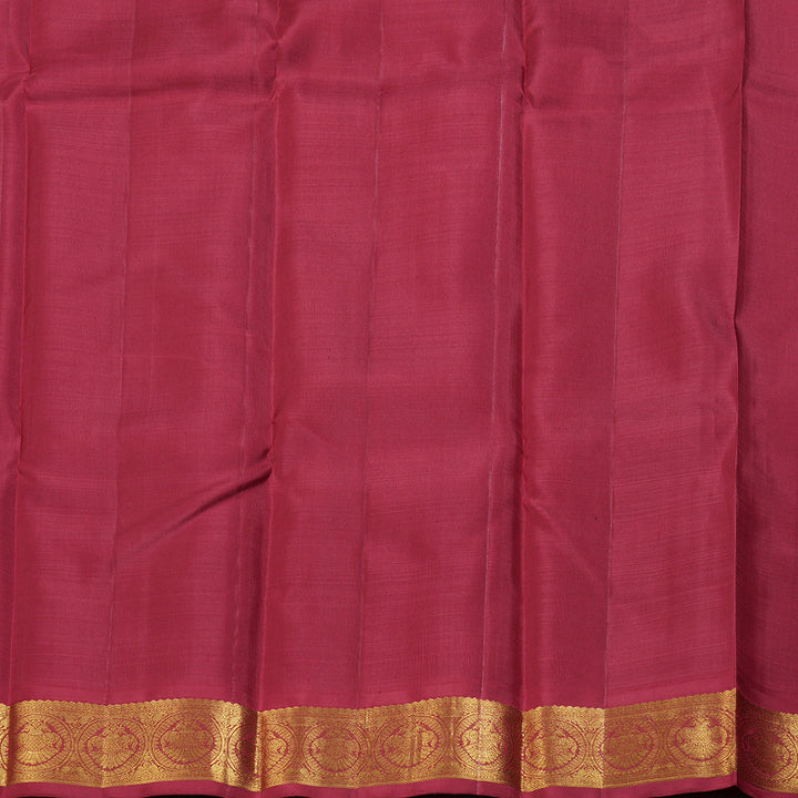 Hayagrivas Black Handloom Kanjivaram Silk Saree with Maroon Border BBD951J3-1