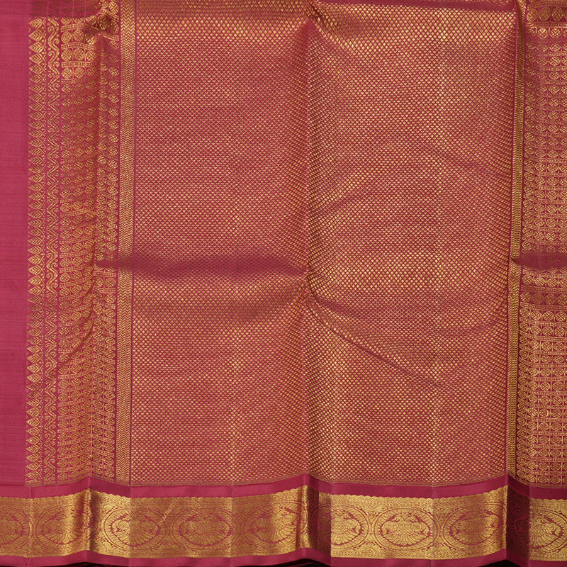 Hayagrivas Black Handloom Kanjivaram Silk Saree with Maroon Border BBD951J3-1