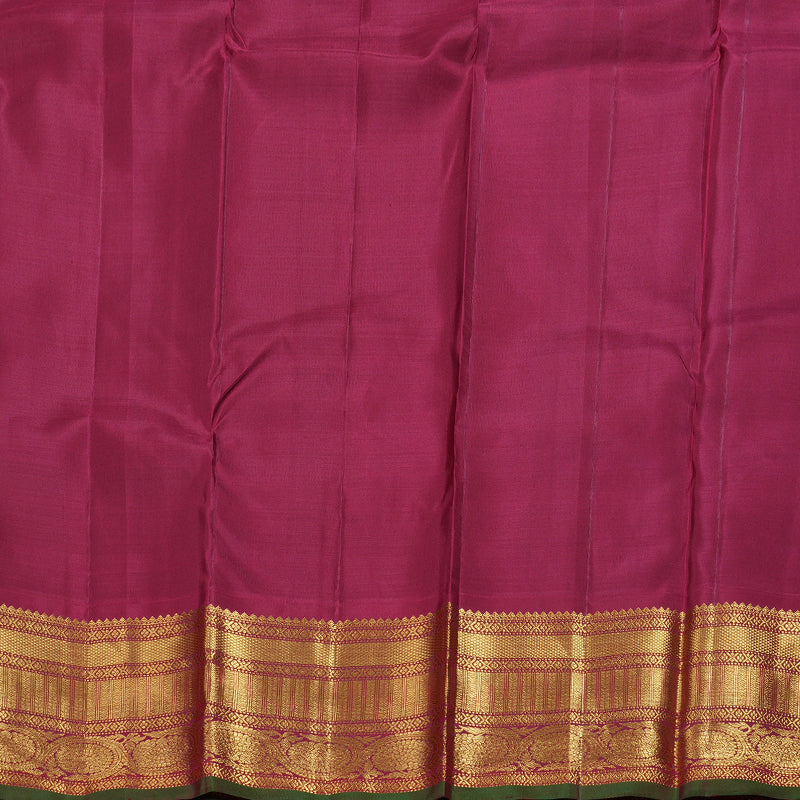 Hayagrivas Wheat Brown Handloom Kanjivaram Silk Saree with Maroon Border BBD951J6-3
