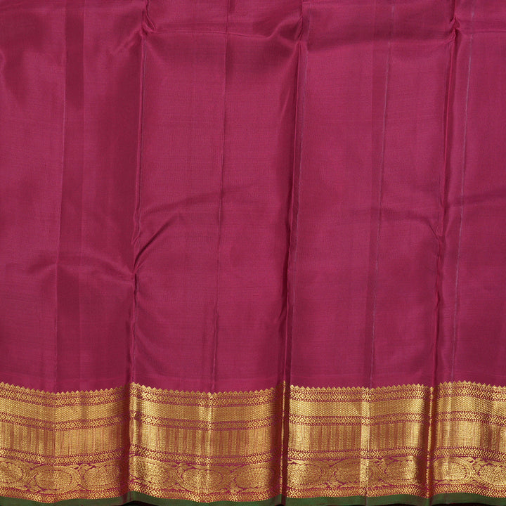 Hayagrivas Wheat Brown Handloom Kanjivaram Silk Saree with Maroon Border BBD951J6-3