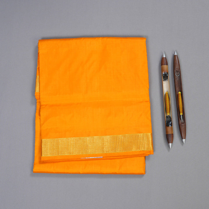 Hayagrivas Mango Yellow Ten Yards Silk Saree BBD962J1-1