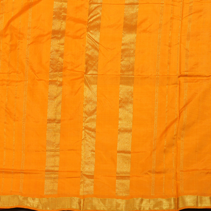 Hayagrivas Mango Yellow Ten Yards Silk Saree BBD962J1-1