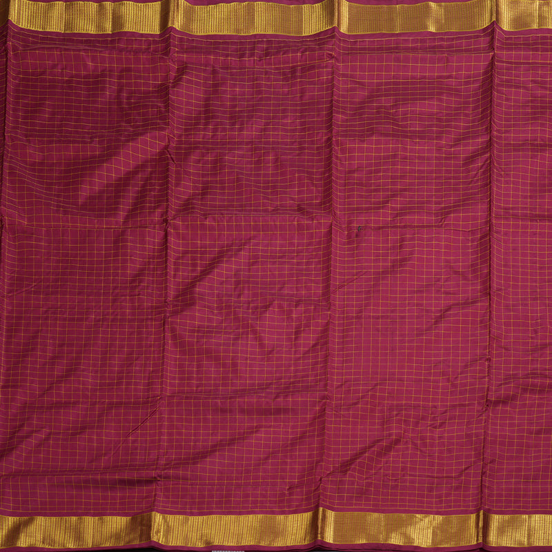 Hayagrivas Handloom Koorai Maroon Ten Yards Silk Saree BBD962J3-1