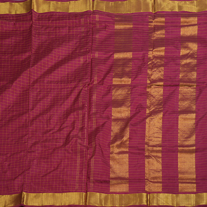 Hayagrivas Handloom Koorai Maroon Ten Yards Silk Saree BBD962J3-1