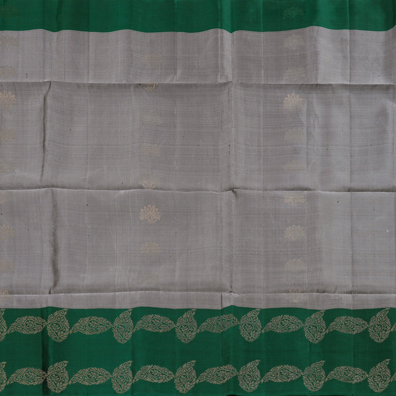 Hayagrivas Grey Soft Silk Saree with Bottle Green Border BBD96D5-21