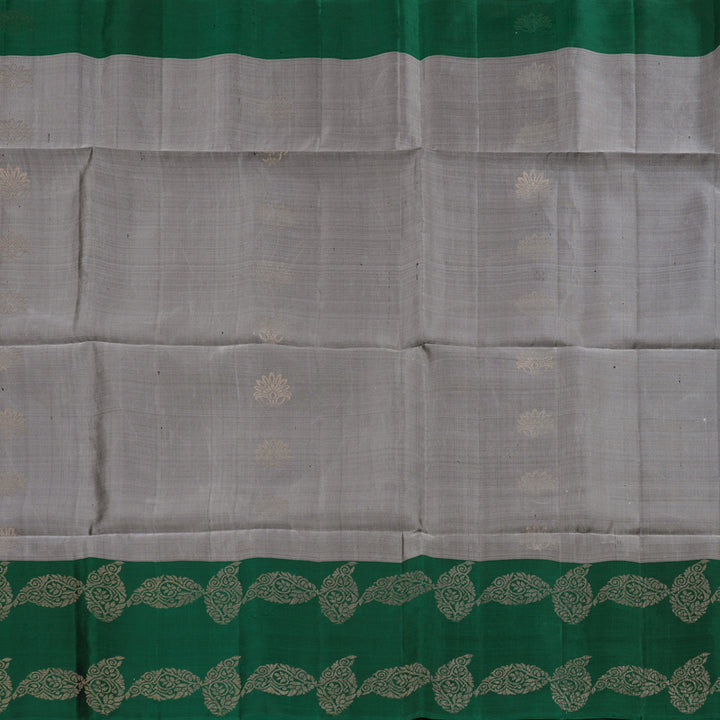 Hayagrivas Grey Soft Silk Saree with Bottle Green Border BBD96D5-21