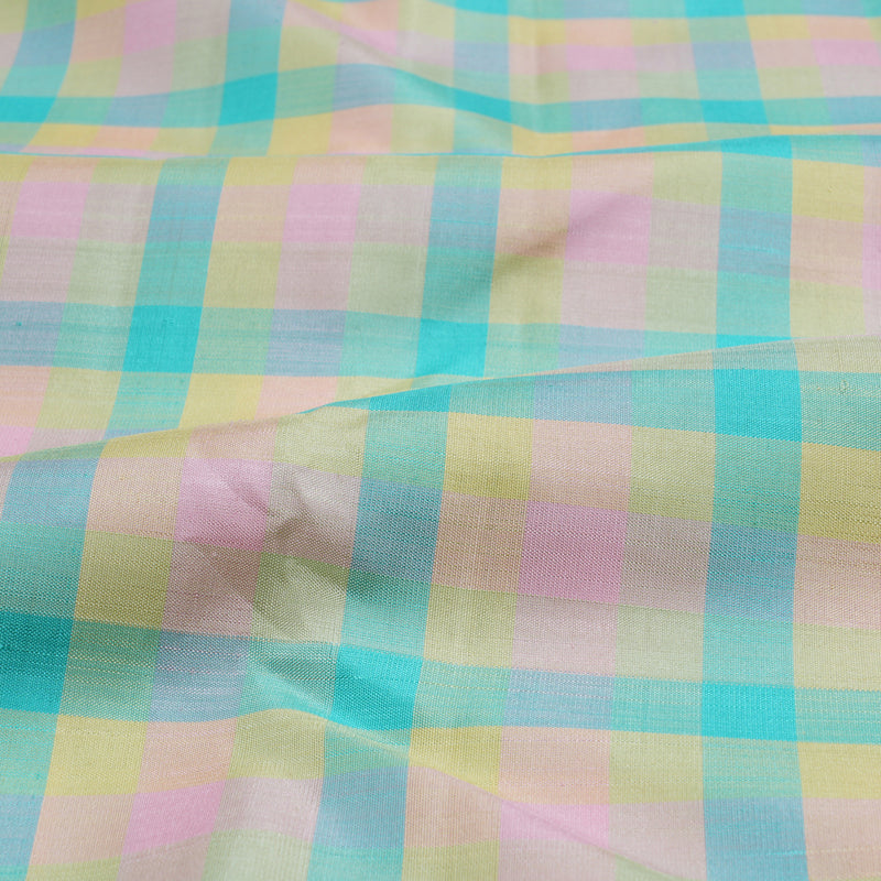 Hayagrivas Handloom Pastel Checks Kanjivaram Silk Saree BBD973J7-2