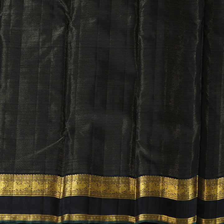 Hayagrivas Pink Kanjivaram Silk Saree with Black Border BBD976J3-1